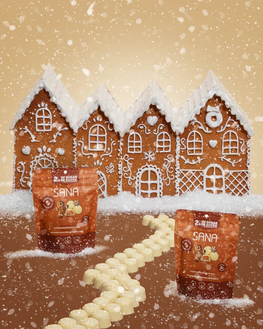 White chocolatey bites - Gingerbread – Sana