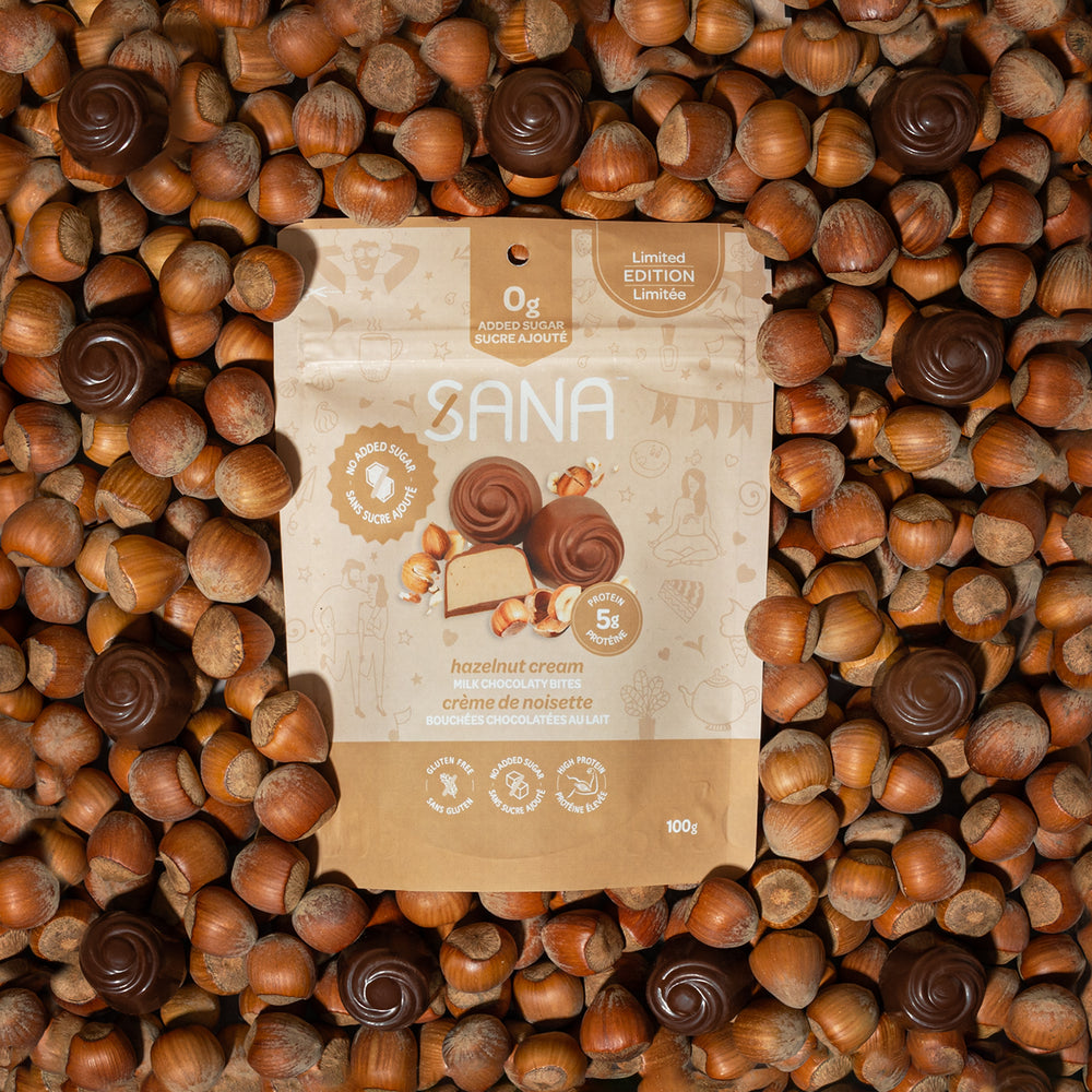 Milk chocolaty bites - Hazelnut | No added sugar sweets – Sana