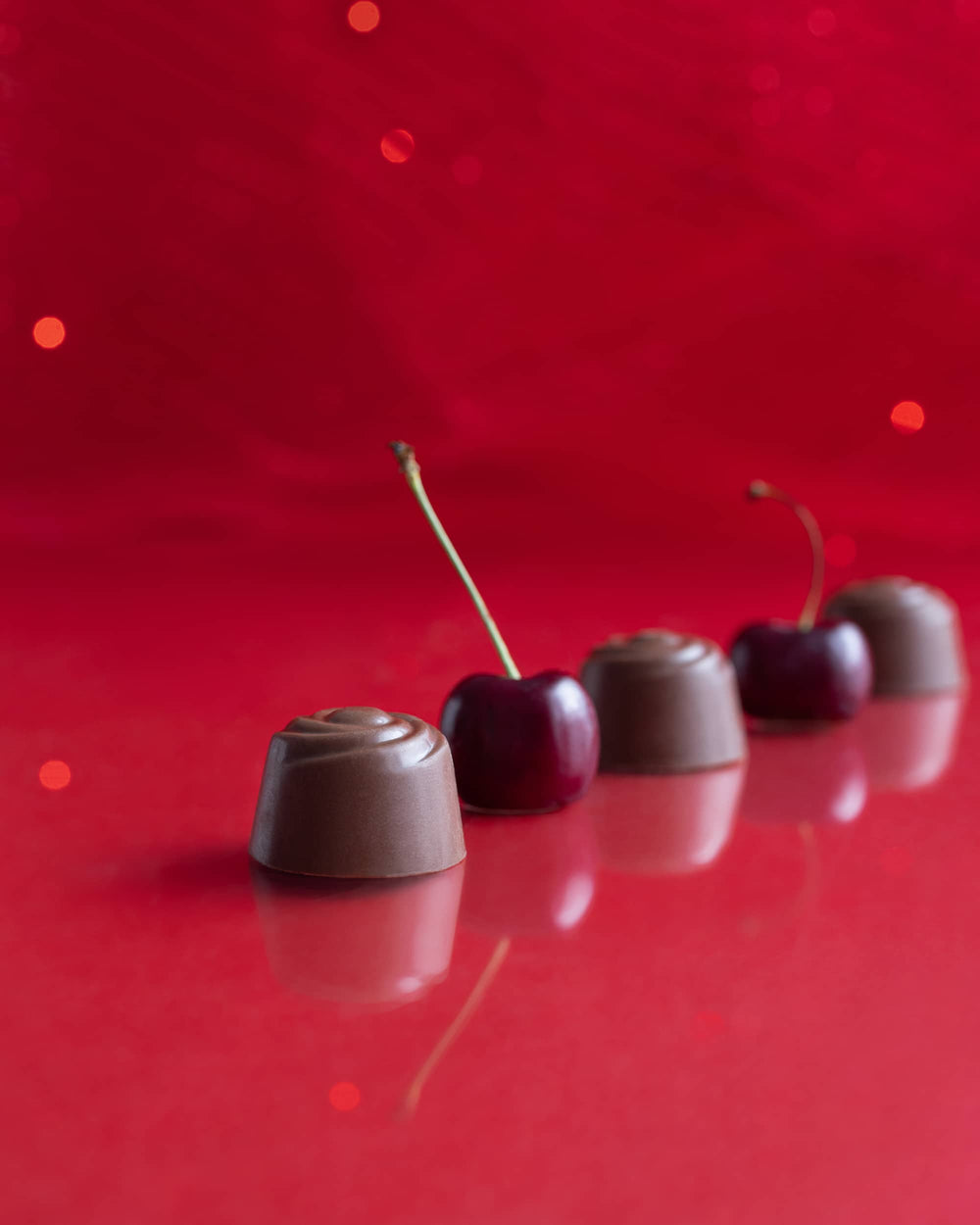 Very Cherry Hearts in Dark Chocolate Bites